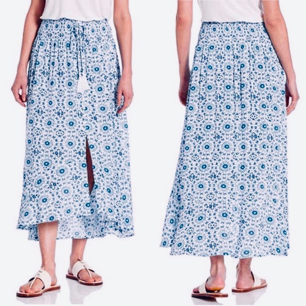 Tribal High/Low Maxi Skirt - Sz S